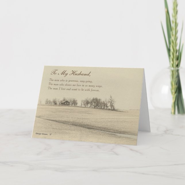 Carte Mari heureux de fête des pères, sépia à la maison (Devant)