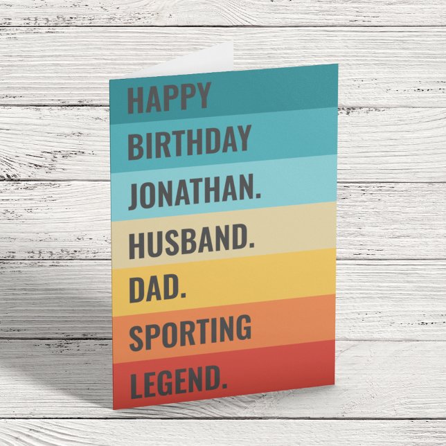 Carte Mari papa Sporting Légende Amusant Anniversaire (Créateur téléchargé)