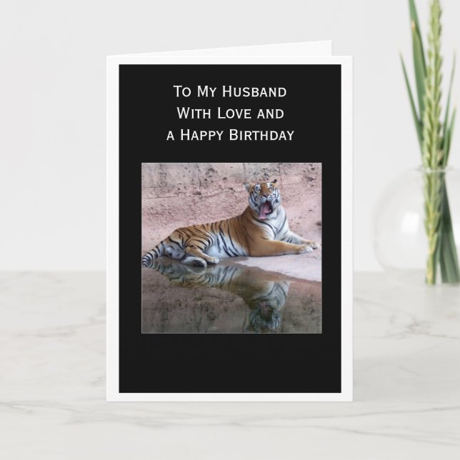 Carte Mari personnalisé Tiger Anniversaire (Devant)