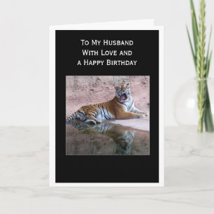 Carte Mari personnalisé Tiger Anniversaire