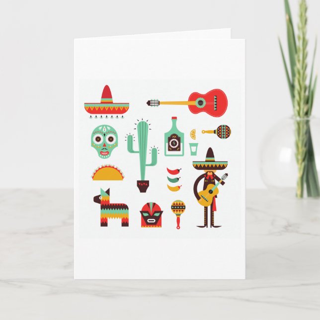 Carte mariachi mexicain (Devant)
