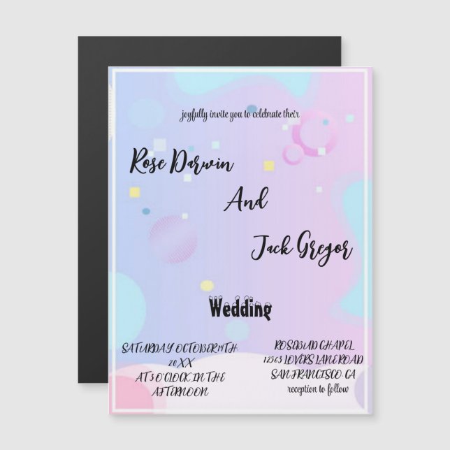 Carte mariage (Devant / Derrière)
