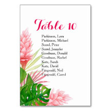 Carte mariage à aquarelle de fleurs tropicales