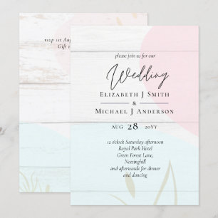 Carte Mariage Abstrait moderne scandinave japonais
