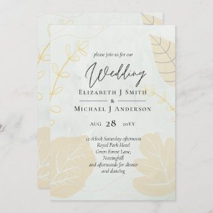 Carte Mariage Abstrait moderne scandinave japonais