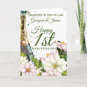 Carte Mariage Anniversaire Fille Son Floral Bubbly
