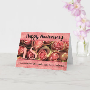 Carte Mariage Anniversaire roses entièrement personnalis