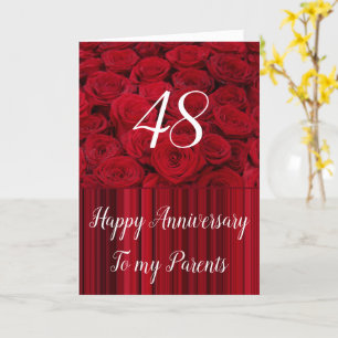 Carte Mariage Anniversaire roses entièrement personnalis