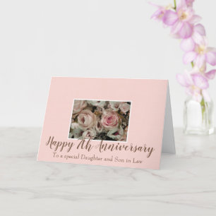 Carte Mariage Anniversaire roses entièrement personnalis