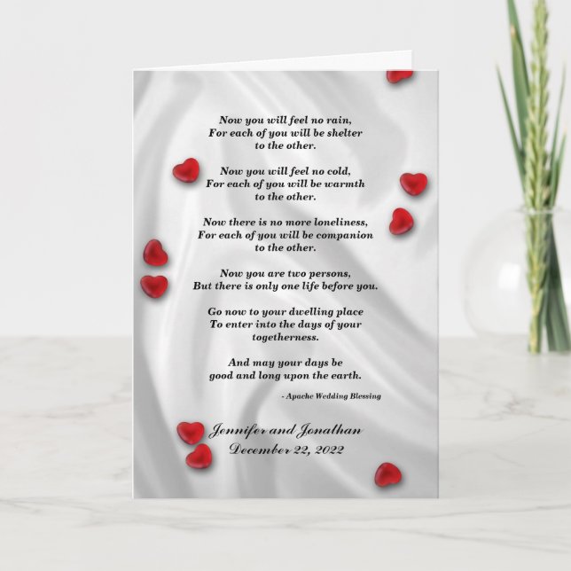 Carte Mariage, Apache Bénédiction Maintenant Vous Ne Sen (Devant)