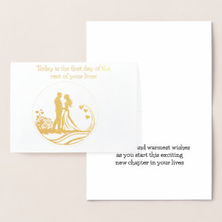 Carte mariage Aujourd'hui est le premier jour du r