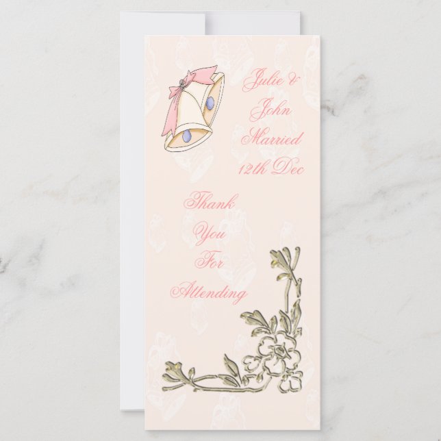 Carte Mariage aux cloches (Devant)