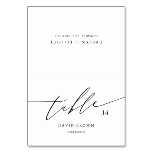 Carte mariage Avec Choix De Repas Et Option Menu