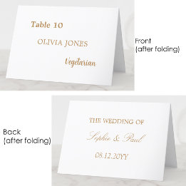 Carte Mariage Beige doré individuel