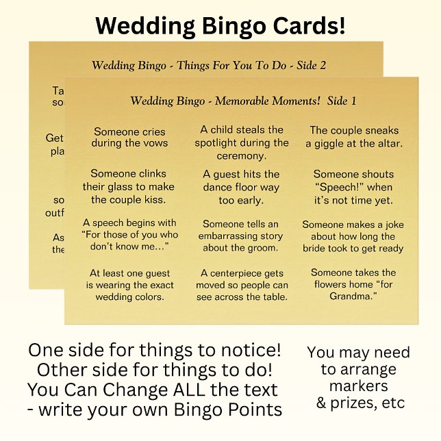 Carte MARIAGE BINGO ! Jeu pour les invités (Créateur téléchargé)