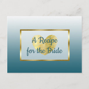 Carte mariage Bleu Ardoise et Beurre Or Recette