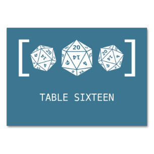 Carte Mariage Blue D20 Dice Gamer