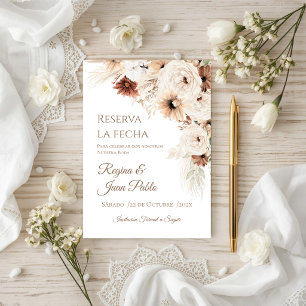 Carte Mariage Bohème Sauvegarder la Date