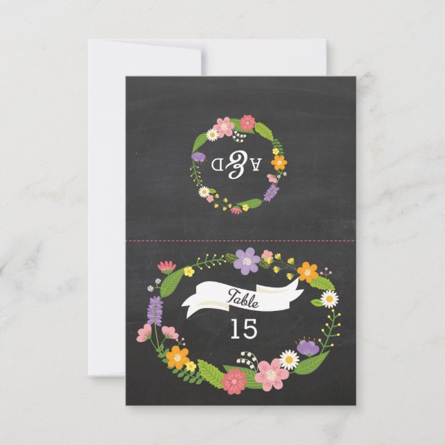 Carte Mariage Boho Woodland Wreath (Devant)