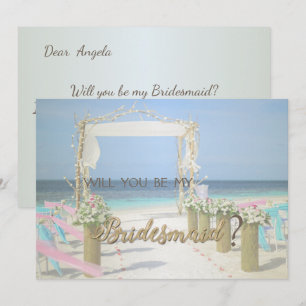 Carte Mariage Bridesmaid Beach Arbor Floral