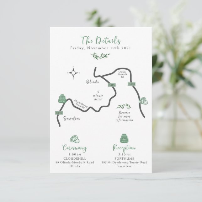 Carte mariage Cartes de boîtier - Design personnal (Debout devant)
