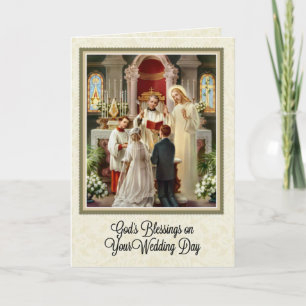 Carte Mariage catholique avec verset scripture