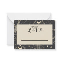 Carte Mariage céleste Boho RSVP