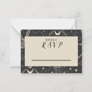Carte Mariage céleste Boho RSVP