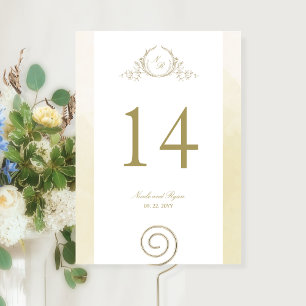 Carte Mariage Champagne Monogramme Personnalisé et Éléga