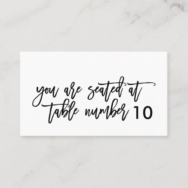 Carte Mariage Chic Lettré à la main (Devant)