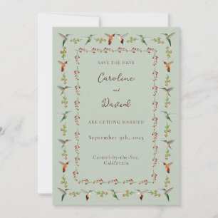 Carte Mariage Colibri Enregistrer la Date