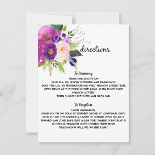 Carte Mariage d'aquarelle de prune florale