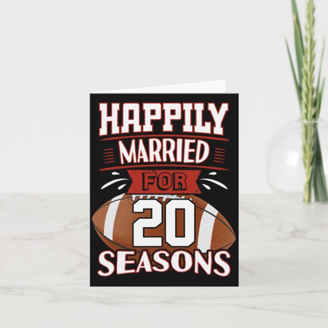 Carte Mariage de 20 ans - 20e anniversaire Idée cadeau T (Devant)