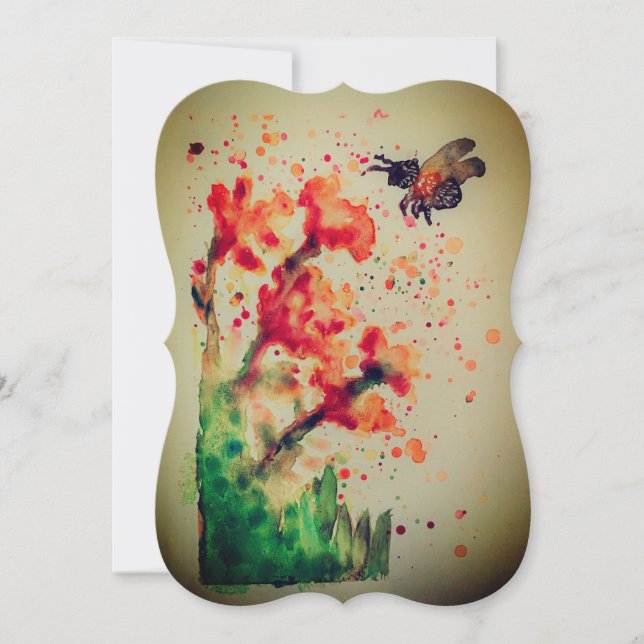 Carte mariage de automne à plat (Devant)