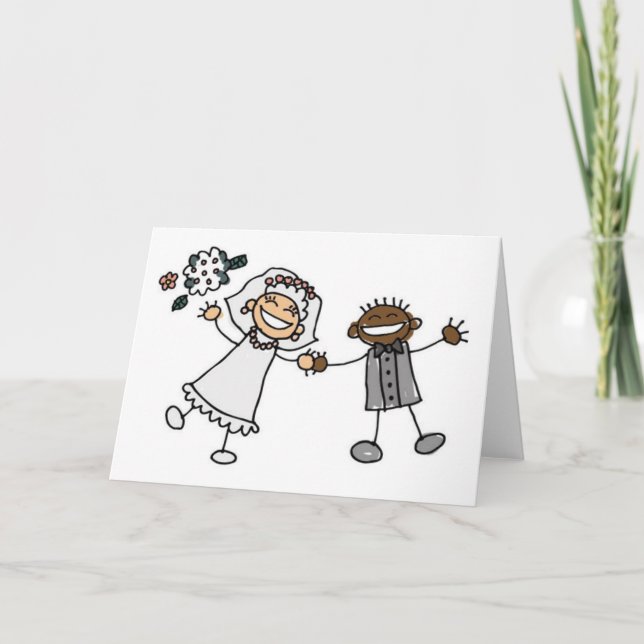 Carte Mariage de bande dessinée (Devant)