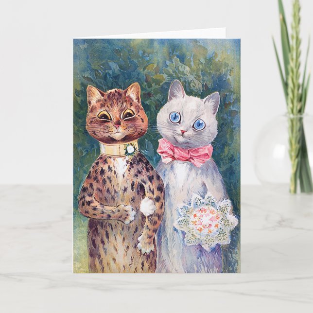 Carte Mariage de chat, Mariage, Mariée, Mariée, Louis Wa (Devant)