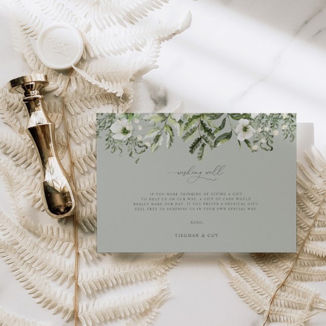 Carte Mariage de demande de cadeau Sage Garden (Créateur téléchargé)