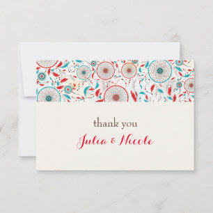 Carte Mariage de Dreamcatcher en plumes de la tribu Boho