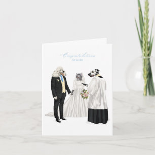 Carte Mariage de la cérémonie de mariage de Chien Dotty