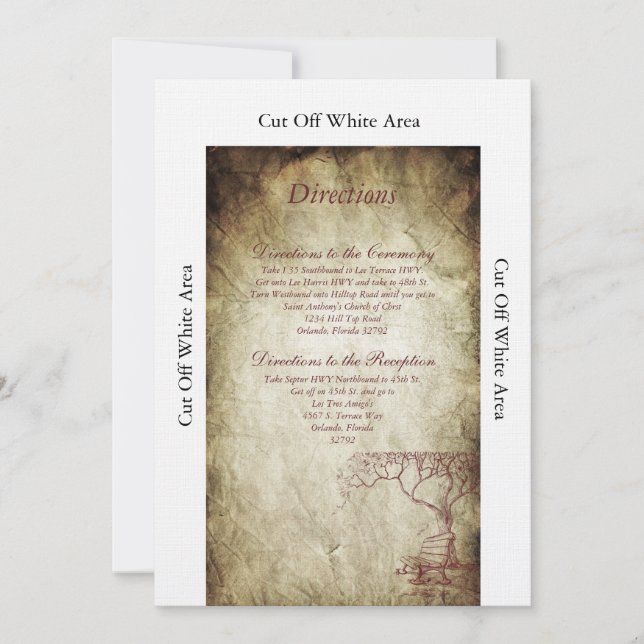 Carte Mariage de l'arbre d'automne (Devant)