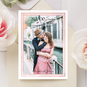 Carte Mariage de photo classique élégant et sophistiqué