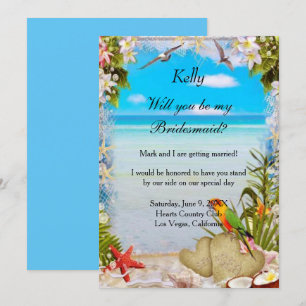 Carte Mariage de plage tropicale