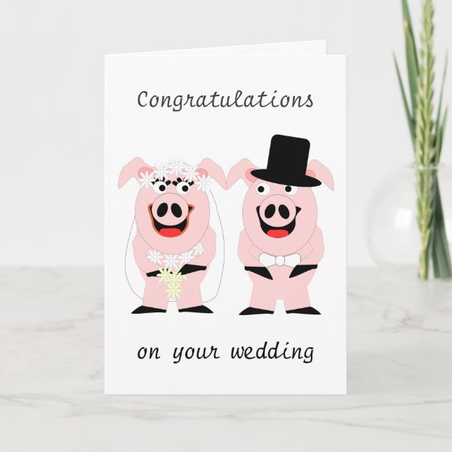 Carte Mariage de porcs (Devant)