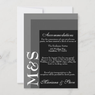 Carte Mariage de script moderne noir et blanc