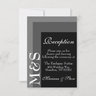 Carte Mariage de script moderne simple noir et bla
