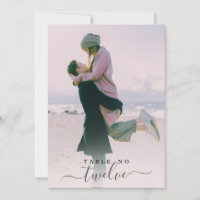 Mariage de script photo personnalisé 5x7 Table Car