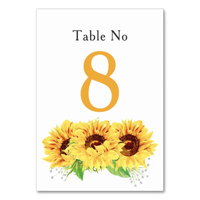 Carte Mariage de tournesol jaune (Par défaut)
