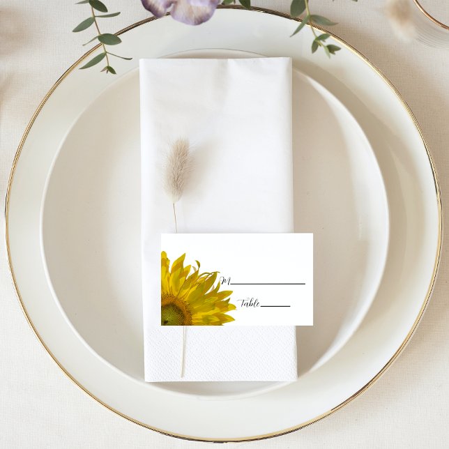 Carte Mariage de tournesol jaune (Créateur téléchargé)
