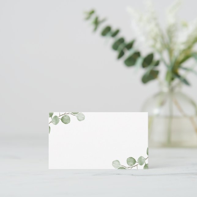 Carte Mariage de verdure Eucalyptus Watercolor (Debout devant)