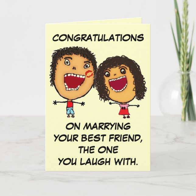 Carte Mariage de votre meilleur ami Félicitations (Devant)